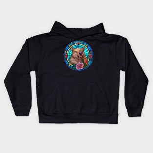 Stained Glass Wombat Kids Hoodie
